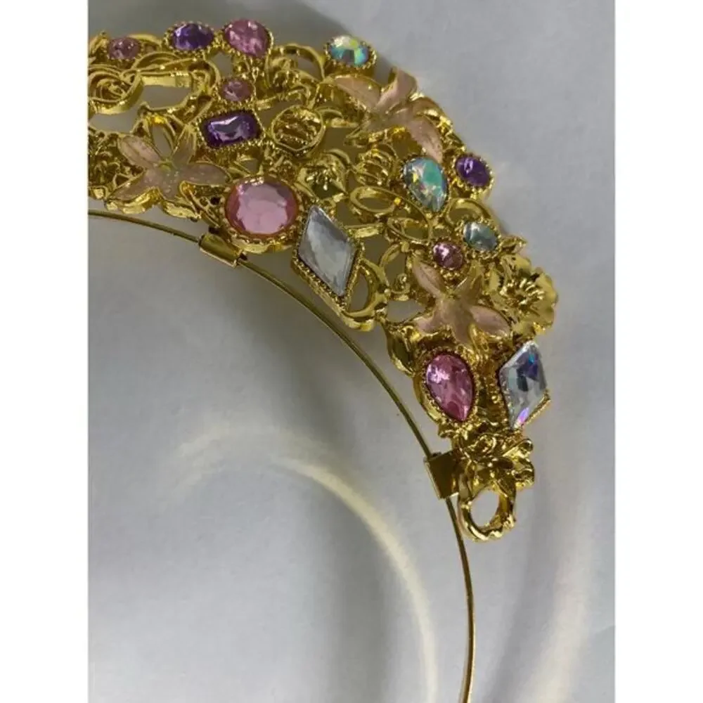 Disney Princess Gold Tiara for Kids Girls Rhinestone Crown Costume Accessory